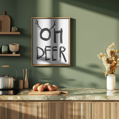 Oh Deer - Stretched Canvas, Poster or Fine Art Print I Heart Wall Art