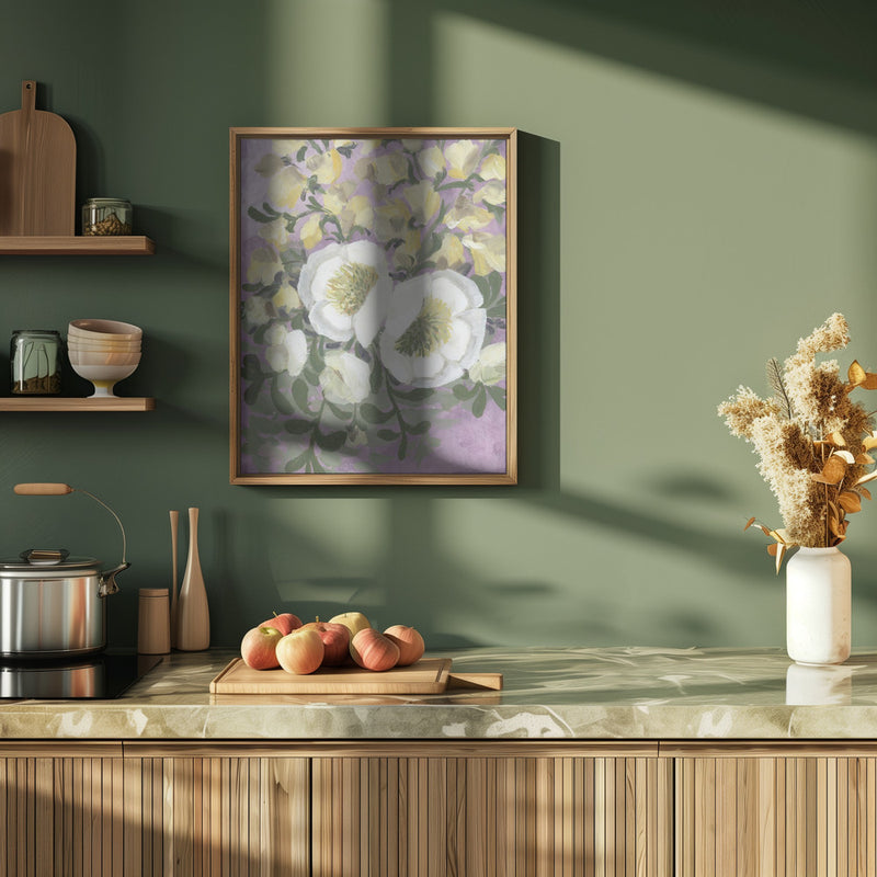 Raelynna painterly florals - Stretched Canvas, Poster or Fine Art Print I Heart Wall Art