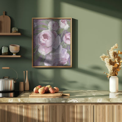 Rylee painterly roses - Stretched Canvas, Poster or Fine Art Print I Heart Wall Art