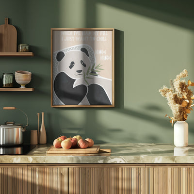 Children's panda typography - Stretched Canvas, Poster or Fine Art Print I Heart Wall Art