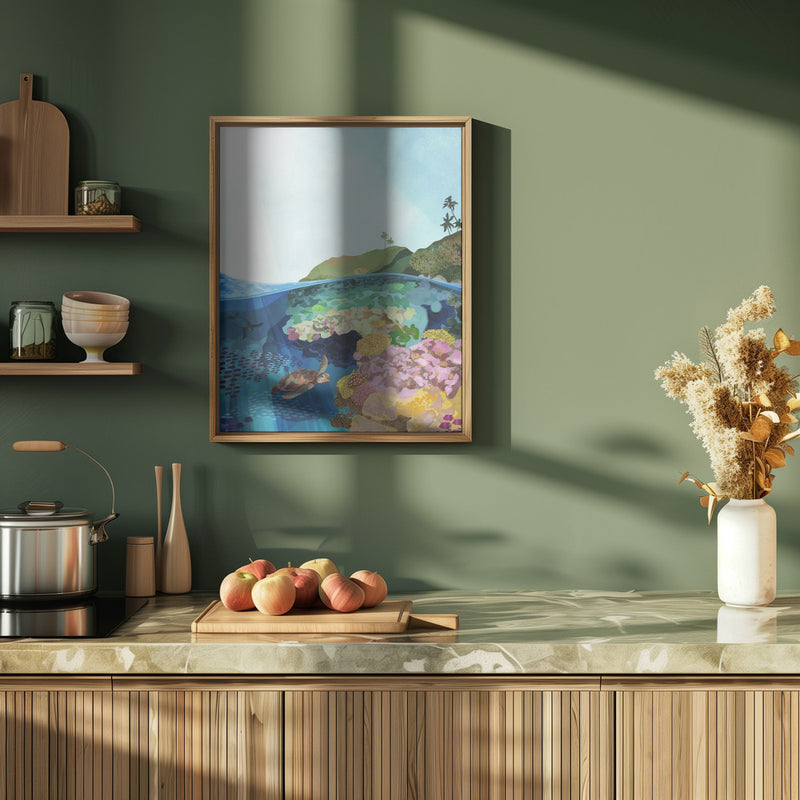 Underwater World - Stretched Canvas, Poster or Fine Art Print I Heart Wall Art