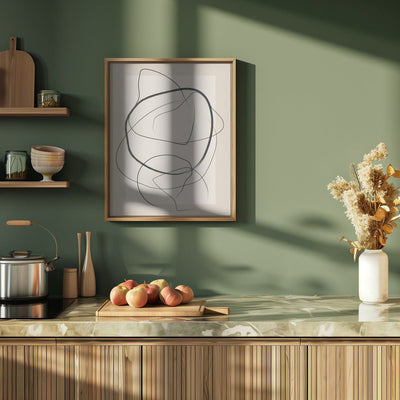 Soft Abstract Lines Art - Stretched Canvas, Poster or Fine Art Print I Heart Wall Art