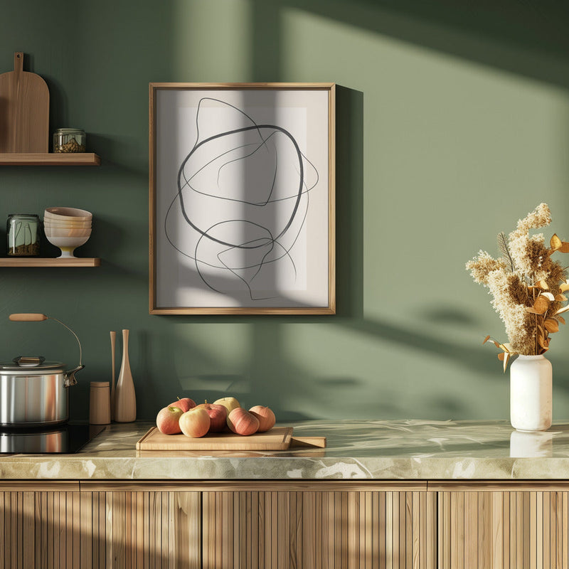 Soft Abstract Lines Art - Stretched Canvas, Poster or Fine Art Print I Heart Wall Art