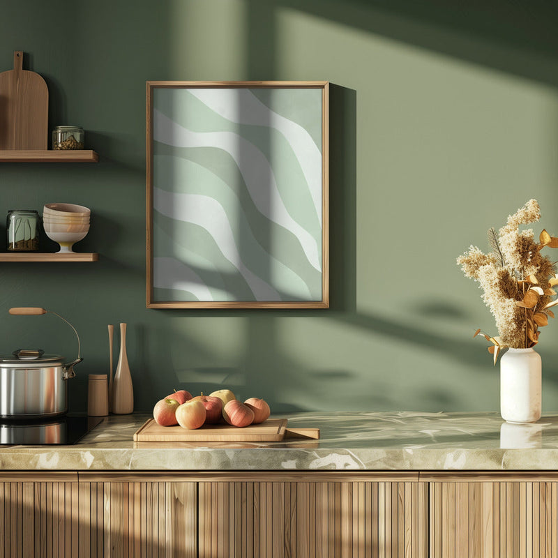 Verdant Waves - Stretched Canvas, Poster or Fine Art Print I Heart Wall Art