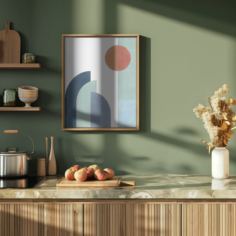 Geometric Shapes With A Minimalist Design - Stretched Canvas, Poster or Fine Art Print I Heart Wall Art
