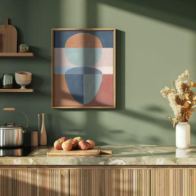 Geometric Shapes In Muted earth tones - Stretched Canvas, Poster or Fine Art Print I Heart Wall Art