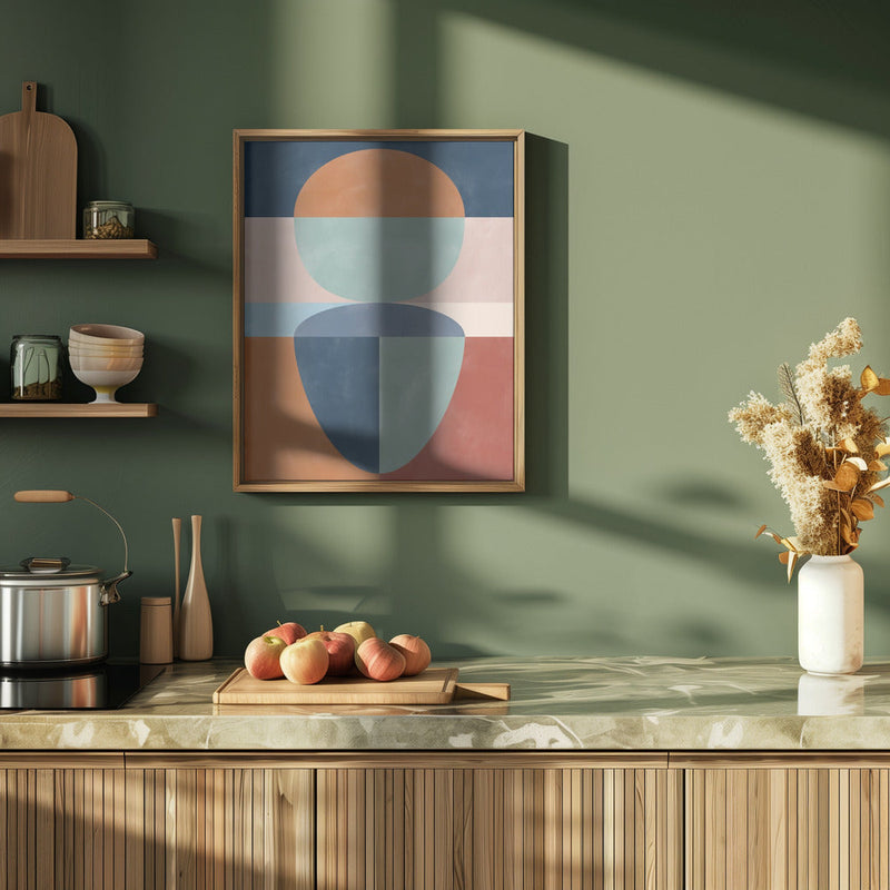 Geometric Shapes In Muted earth tones - Stretched Canvas, Poster or Fine Art Print I Heart Wall Art