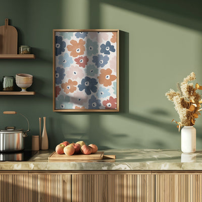 Floral Burst Fiesta - Stretched Canvas, Poster or Fine Art Print I Heart Wall Art