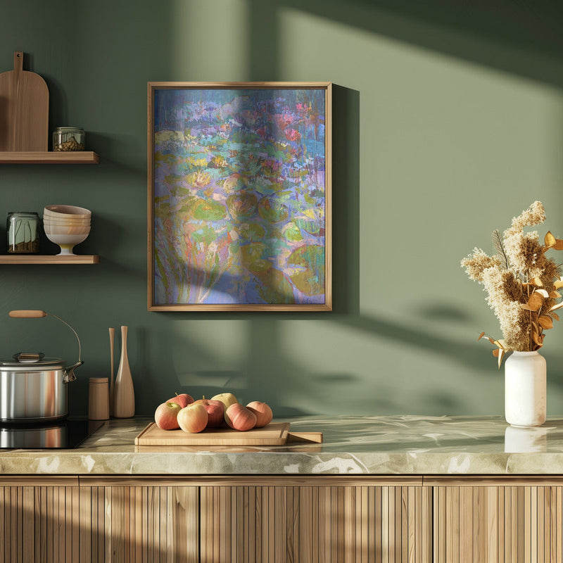 Lush Water Lilies - Stretched Canvas, Poster or Fine Art Print I Heart Wall Art
