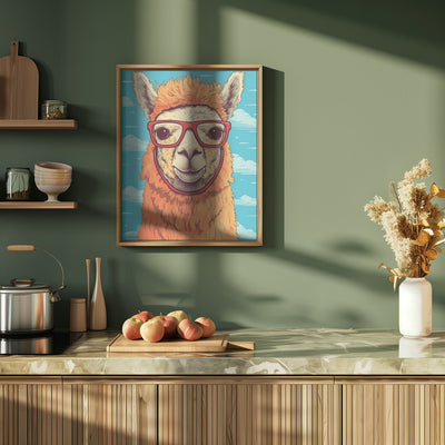 Lama 1 - Stretched Canvas, Poster or Fine Art Print I Heart Wall Art