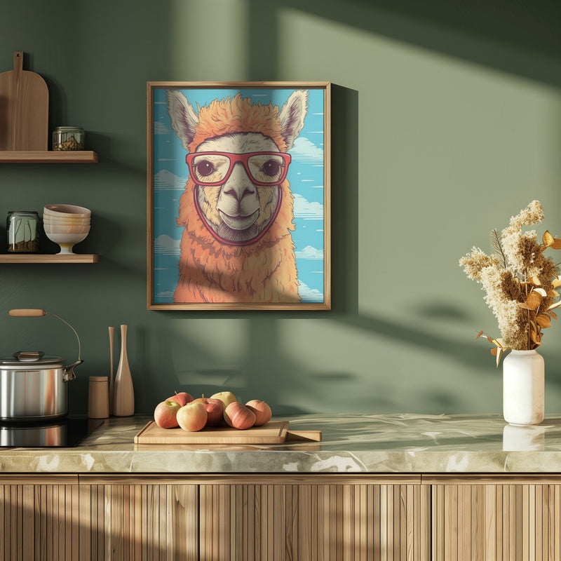 Lama 1 - Stretched Canvas, Poster or Fine Art Print I Heart Wall Art