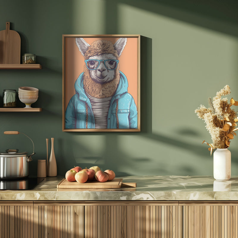 Lama 2 - Stretched Canvas, Poster or Fine Art Print I Heart Wall Art