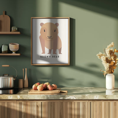 Bear - Stretched Canvas, Poster or Fine Art Print I Heart Wall Art