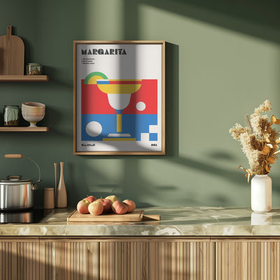 Margarita Bauhaus Cocktail - Stretched Canvas, Poster or Fine Art Print I Heart Wall Art