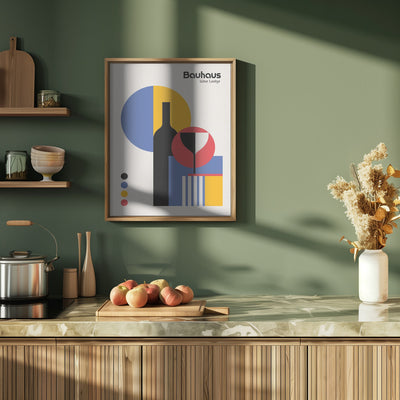 Bauhaus Wine Lodge - Stretched Canvas, Poster or Fine Art Print I Heart Wall Art