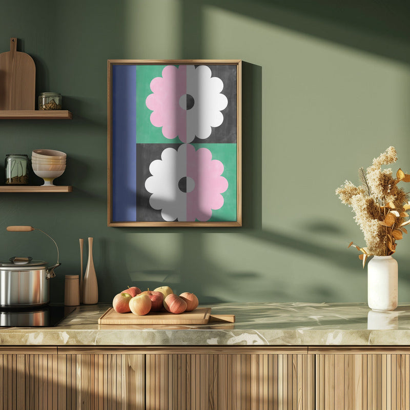 Symmetry Blossoms - Stretched Canvas, Poster or Fine Art Print I Heart Wall Art