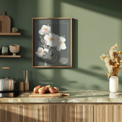 Flower Market London Hellebore - Stretched Canvas, Poster or Fine Art Print I Heart Wall Art