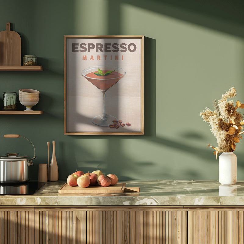 Espresso Martini Cocktail Bar Decor - Stretched Canvas, Poster or Fine Art Print I Heart Wall Art