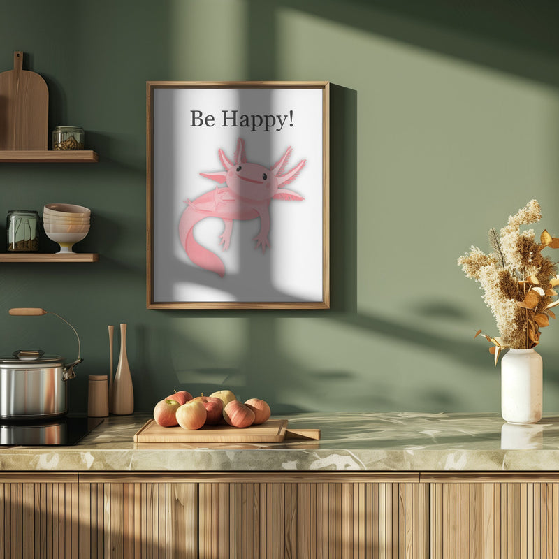 Be Happy! - Stretched Canvas, Poster or Fine Art Print I Heart Wall Art