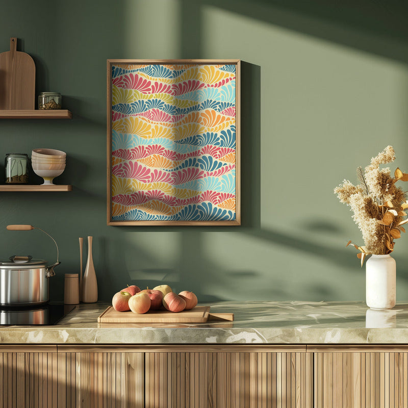 Leafy Mosaic - Stretched Canvas, Poster or Fine Art Print I Heart Wall Art