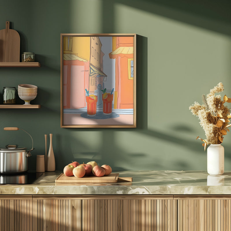 Two Aperols Please! - Stretched Canvas, Poster or Fine Art Print I Heart Wall Art