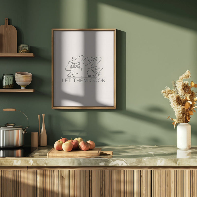 Let Them Cook - Stretched Canvas, Poster or Fine Art Print I Heart Wall Art