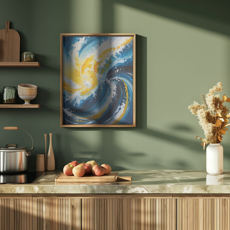 Oceanic Whirlwind - Stretched Canvas, Poster or Fine Art Print I Heart Wall Art
