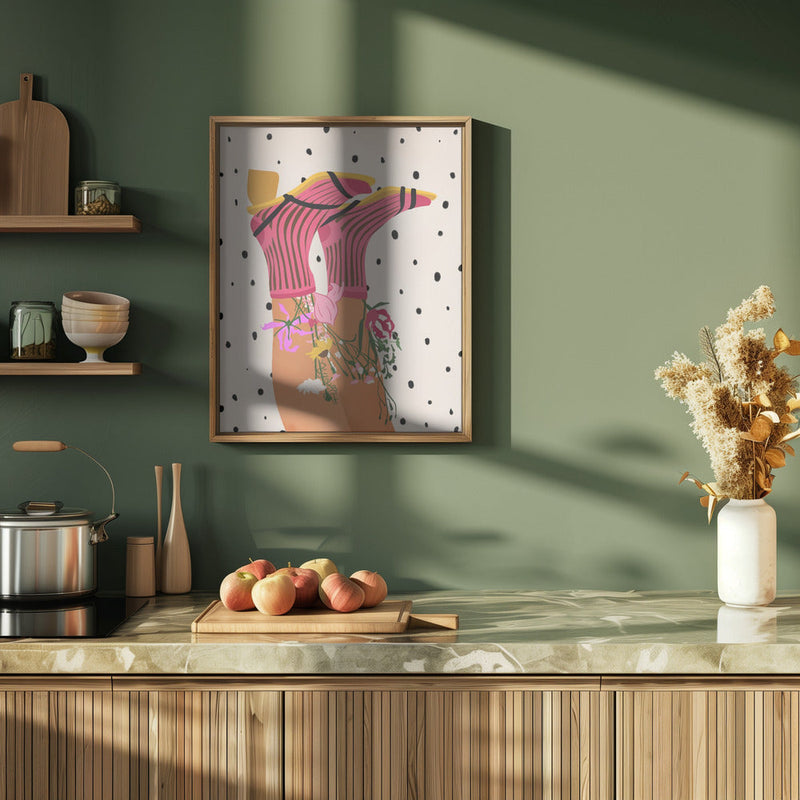 Floral Step Delight - Stretched Canvas, Poster or Fine Art Print I Heart Wall Art