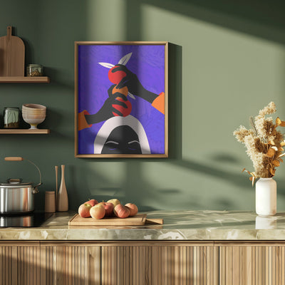 Hands On Orange - Stretched Canvas, Poster or Fine Art Print I Heart Wall Art