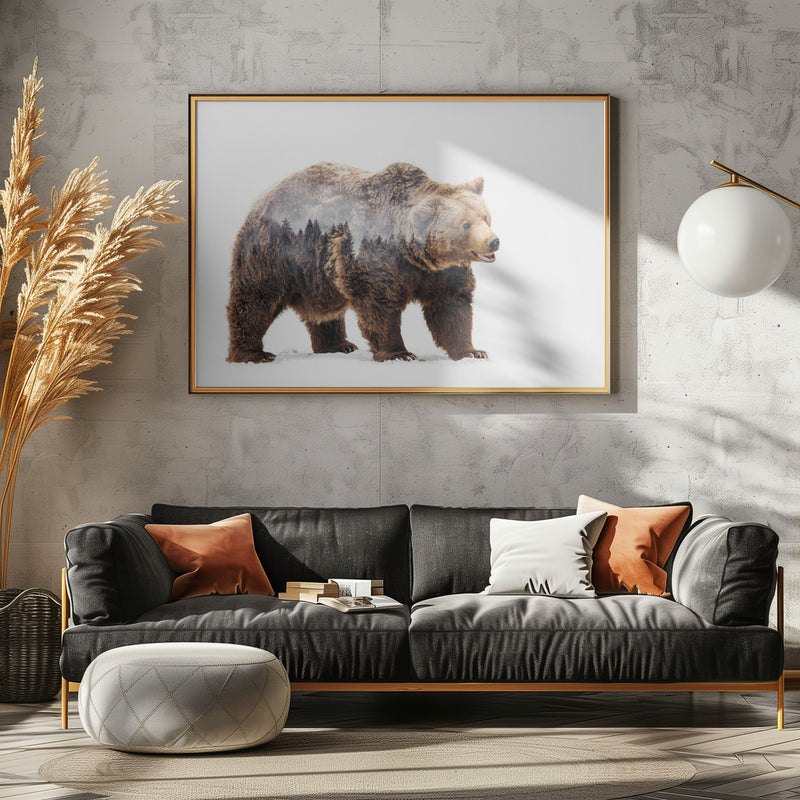 Bear - Stretched Canvas, Poster or Fine Art Print I Heart Wall Art