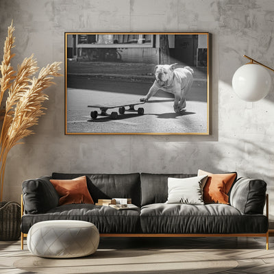 ... dogs just want to have fun ... - Stretched Canvas, Poster or Fine Art Print I Heart Wall Art