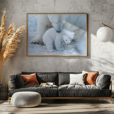 Polar bear portrait - Stretched Canvas, Poster or Fine Art Print I Heart Wall Art