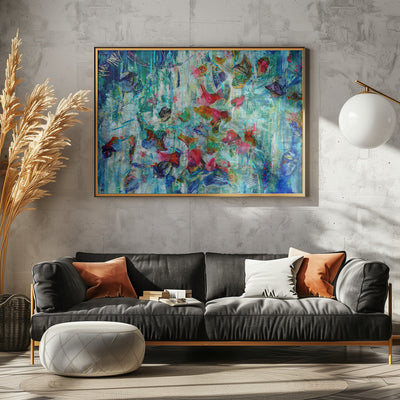 Bloom Shimmer Park - Stretched Canvas, Poster or Fine Art Print I Heart Wall Art