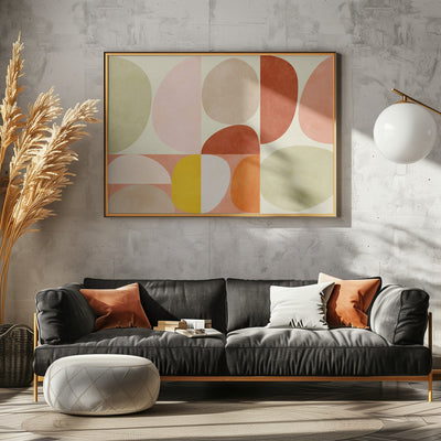 Pastel Geometry - Stretched Canvas, Poster or Fine Art Print I Heart Wall Art