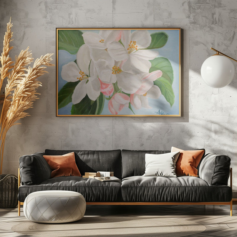 Apple Blossom - Stretched Canvas, Poster or Fine Art Print I Heart Wall Art