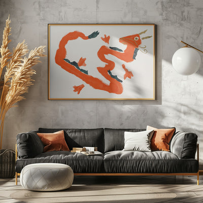 Dragon cut out - Stretched Canvas, Poster or Fine Art Print I Heart Wall Art