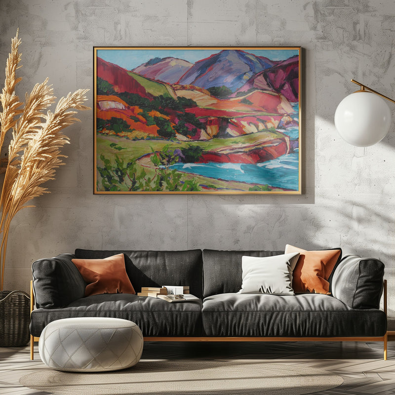 California Coast - Stretched Canvas, Poster or Fine Art Print I Heart Wall Art