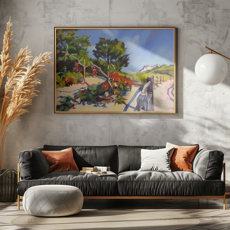 Island Beach Walk - Stretched Canvas, Poster or Fine Art Print I Heart Wall Art