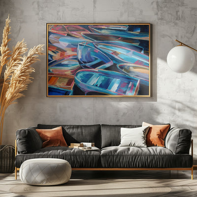 Boats - Stretched Canvas, Poster or Fine Art Print I Heart Wall Art