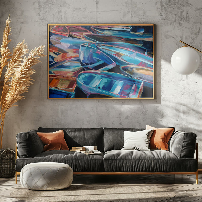 Boats - Stretched Canvas, Poster or Fine Art Print I Heart Wall Art