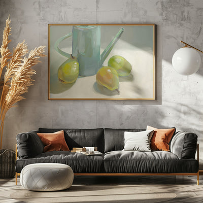 Pitcher and Pears - Stretched Canvas, Poster or Fine Art Print I Heart Wall Art