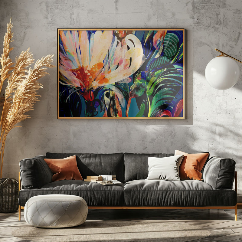 Flower 1 - Stretched Canvas, Poster or Fine Art Print I Heart Wall Art