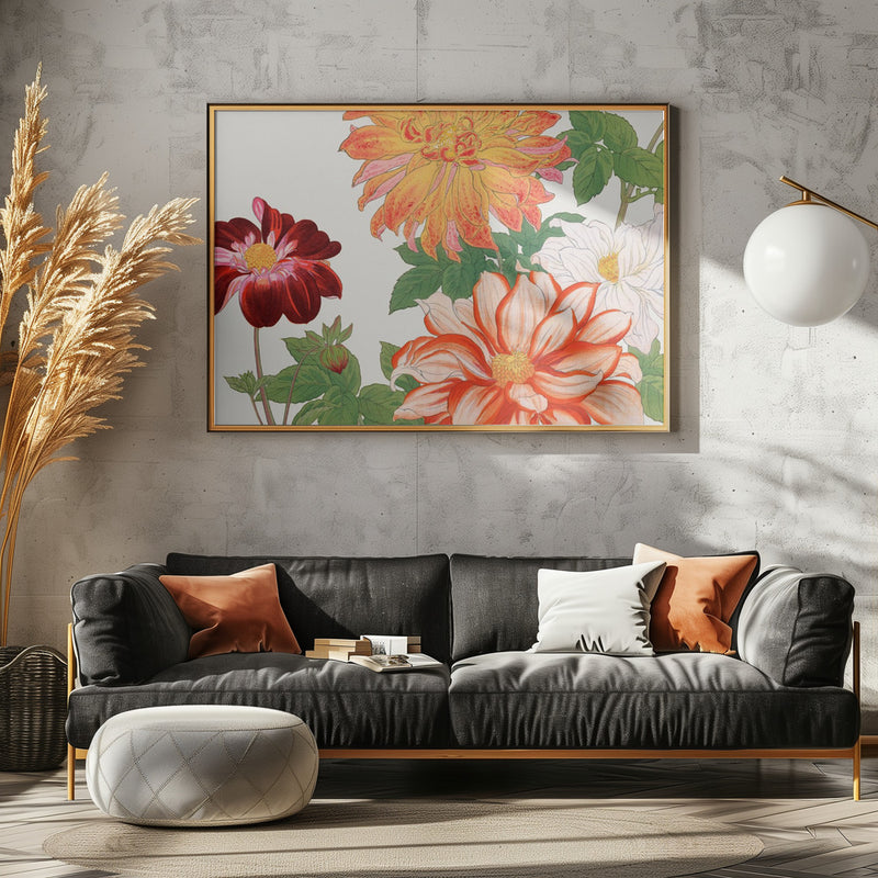 Dahlia Flower No.2 - Stretched Canvas, Poster or Fine Art Print I Heart Wall Art