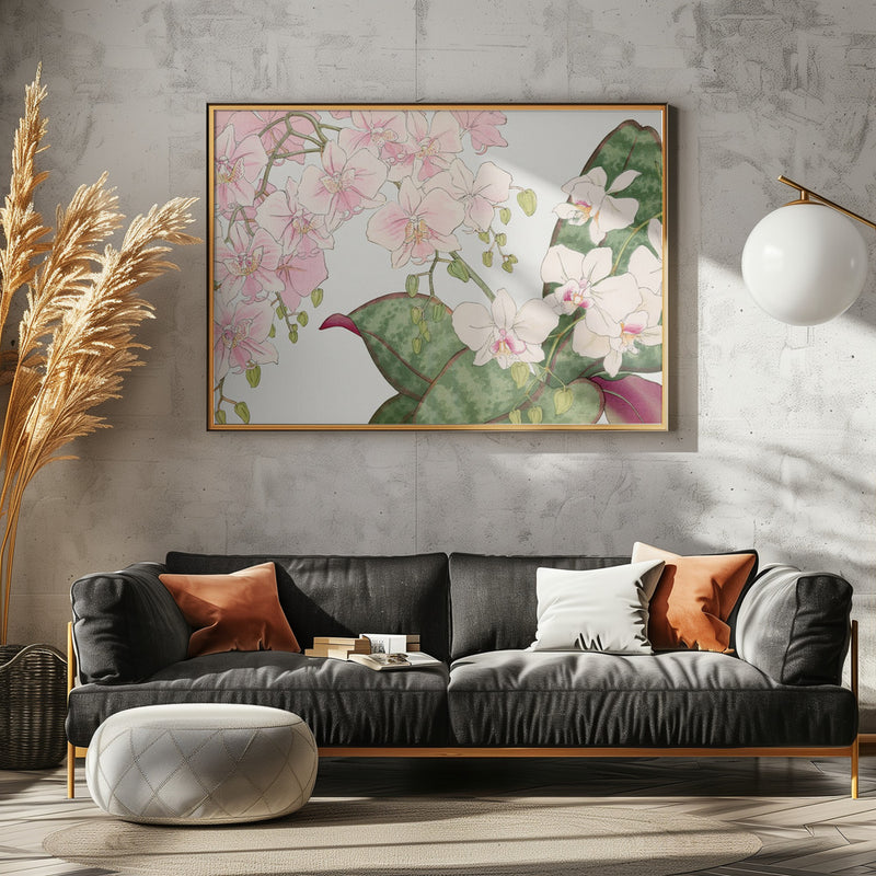 Vintage Orchid Flower No.2 - Stretched Canvas, Poster or Fine Art Print I Heart Wall Art