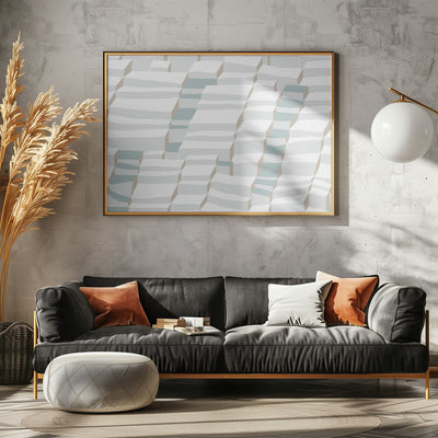 City life always up soft grey pattern - Stretched Canvas, Poster or Fine Art Print I Heart Wall Art