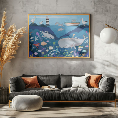 Sea World, Sea Life by Artist Carla Daly - Stretched Canvas, Poster or Fine Art Print I Heart Wall Art