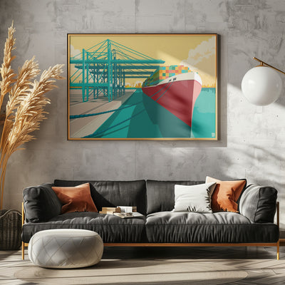 Rotterdam Harbor - Stretched Canvas, Poster or Fine Art Print I Heart Wall Art