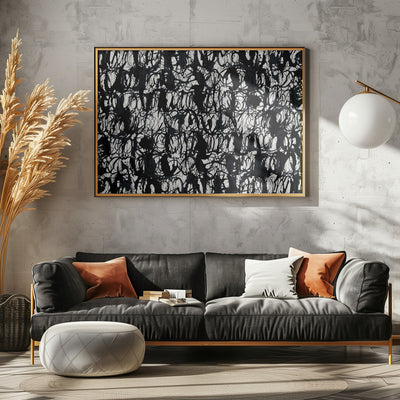 Abstract Ink Swirls Black 2 - Stretched Canvas, Poster or Fine Art Print I Heart Wall Art