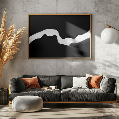 The Profiles of two Women - Stretched Canvas, Poster or Fine Art Print I Heart Wall Art