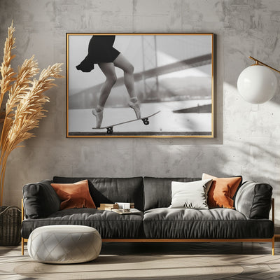 Skater Girl - Stretched Canvas, Poster or Fine Art Print I Heart Wall Art